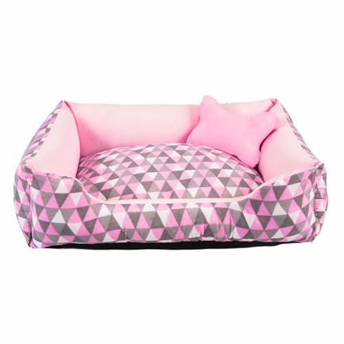 Caminha Pet Dog Para Cachorro Ou Gato Médio 60x50 Geométrico Rosa