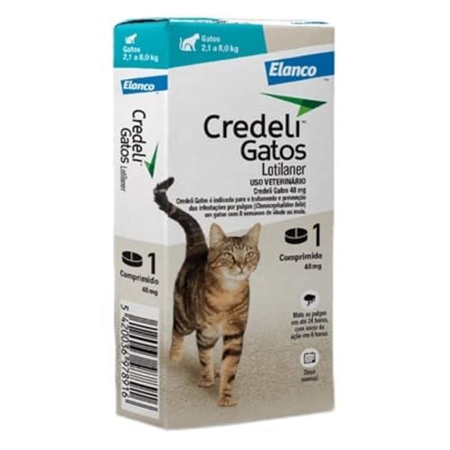 Antipulgas Credeli para Gatos de 2,1 a 8kg - 48mg Elanco
