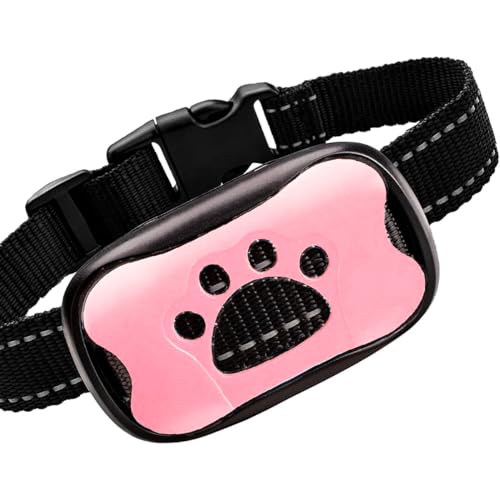 Coleira Adestramento Anti Latido Recarregável Sem Choque (Rosa)