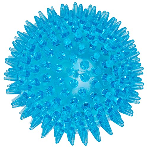 JAMBO PET Bolinha Para Cachorro Com Espinhos Macios Grande Com Som Ideal Para Atividade Física, Facilita A Limpeza Dental E Fortalecimento Da Gengiva, Diversas Cores (Azul)