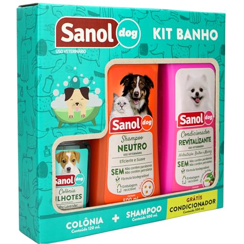 Kit - Shampoo / Condicionador / Ganhe 1 Colônia, Sanol Dog, variado, Verde