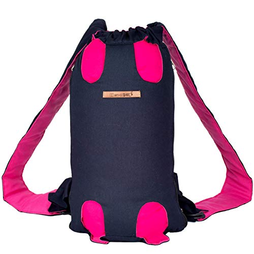 Meu Bicho Mochila Canguru Cães E Gatos - - M - Magenta (Circunf (A) 34 Cm - Comp (B) 45 Cm)