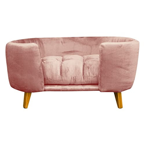 Poltrona Cama Pet Hanna luxo- veludo amarelo (Rose)