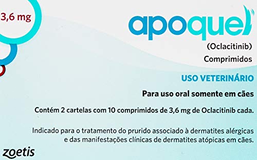 Apoquel 3,6Mg - 20Compr Zoetis Para Cães