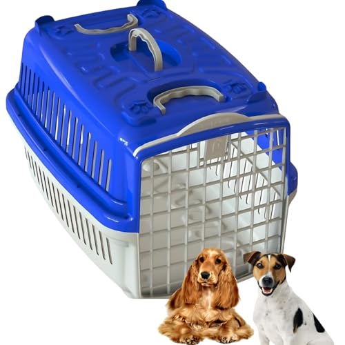 Caixa De Transporte Para Cachorro Médio Porte Avião Pet Shop Veterinário N°4 Azul