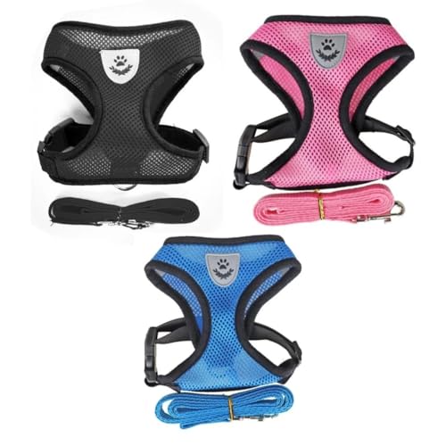 Coleira Peitoral Select Pet Com Guia Para Cachorro e Gato (M, Rosa)