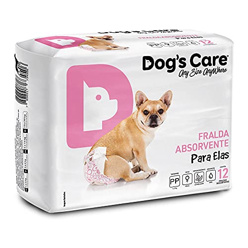 Dog's Care Eco Fralda Absorvente Para Fêmeas - Pp 12 Unidades