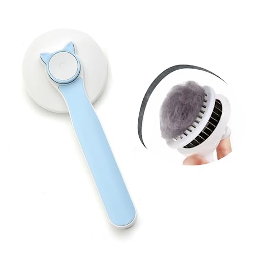 Escova Tira Pelos PET Cães e Gatos Autolimpante Profissional com Botão de Limpeza Cerdas Emcapadas