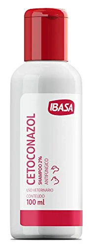 Ibasa Shampoo Antifúngico Cetoconazol Para Cães E Gatos 100Ml