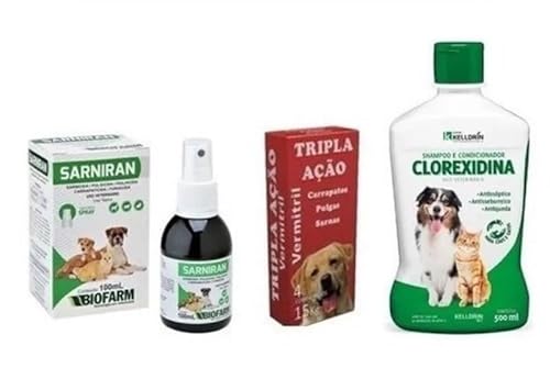 Kit para tratamento de Dermatite Canina - Coceira Em Cães