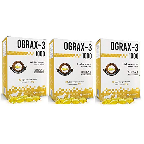Ograx 1000 Suplemento Ômega 3 Avert 30 Capsulas 03 Unidades