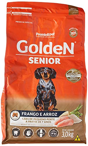 Premier Pet Ração Golden Fórmula Mini Bits Senior Para Cães Adultos De Pequeno Porte Sabor Frango E Arroz 3Kg Para Todas Pequeno Idosos