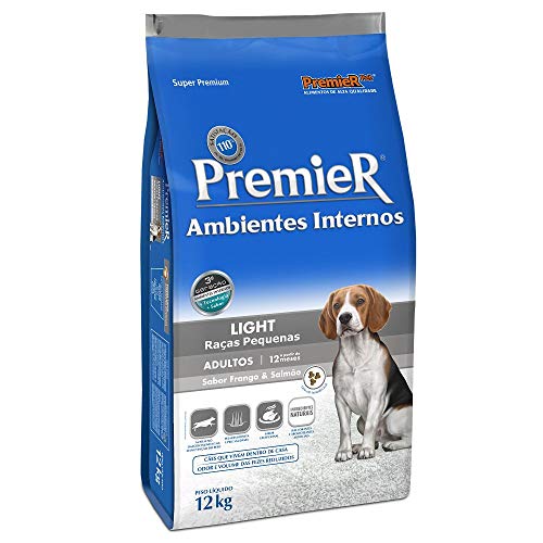 Premier Pet Ração Premier Ambientes Internos Light Para Cães Adultos Sabor Frango E Salmão 12Kg