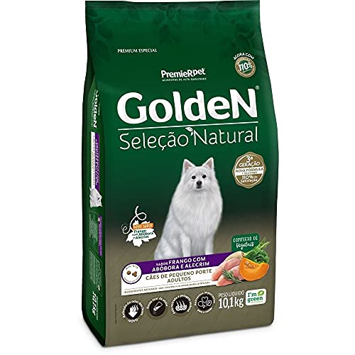 Ração Golden Seleção Natural para Cães Adultos de Raças Pequenas Sabor Abóbora 10,1kg