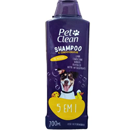 shampoo para cães e gatos 5 em 1 pet look 700ml, branco