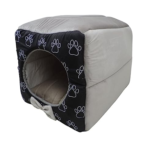 Cama Iglu e Toca Para Cachorro Luxo Preto Vime G