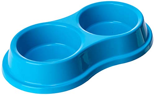 Four Plastic Comedouro Duplo Peq. para Cães, (cores sortidas)
