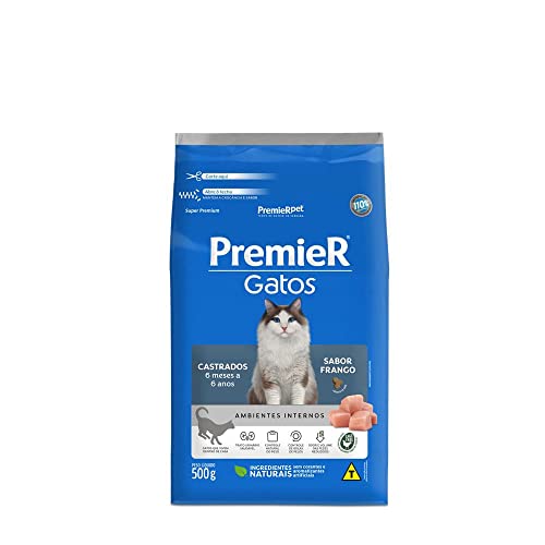 Premier Pet Ração Gatos Cadastrados 6 Meses A 6 Anos Ambientes Internos Frango - 7,5kg