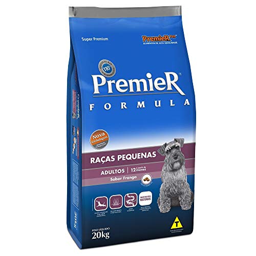 Ração Premier Formula Alimento Para Cães Adultos Porte Pequeno Sabor Frango Pacote de 20kg