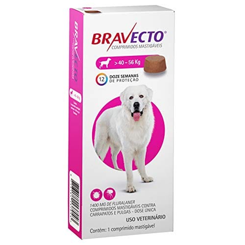 Bravecto Cães de 40 até 56kg Bravecto para Cães, 40 a 56kg