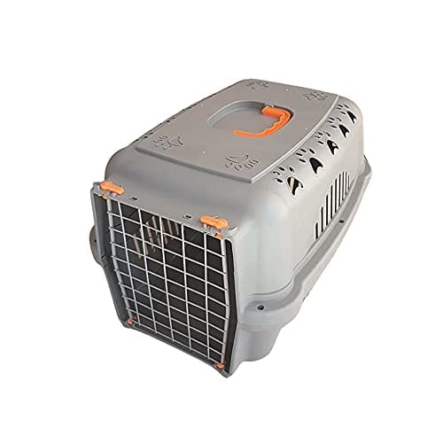 Caixa de Transporte para Cachorros e Gatos N.2 Neon Laranja Porta de Ferro, Transporte Pet Falcon