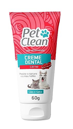 Creme Dental Para Cachorro E Gatos Sabor Carne Pet Clean 60g