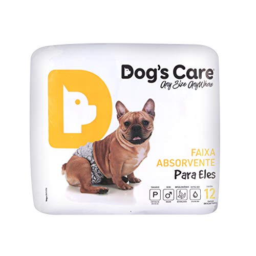 Dog's Care Eco Fralda Absorvente Para Machos - P 12 Unidades