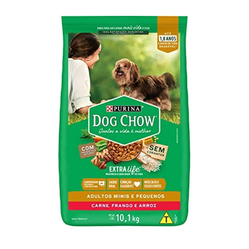 Purina Dog Chow Ração Cães Adultos Pequenos Dog Chow Carne E Frango 10 1Kg