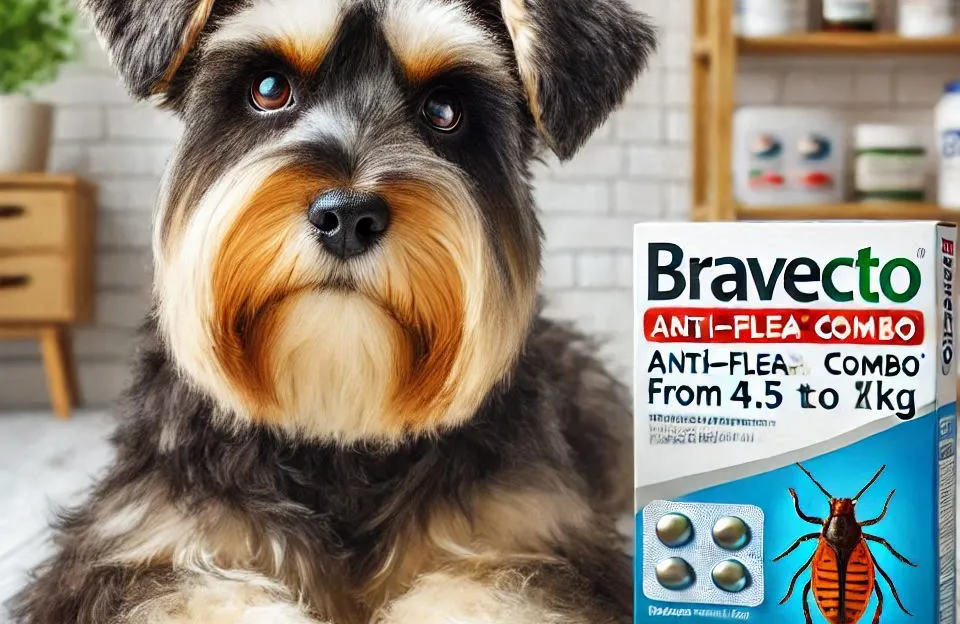Combo Antipulgas e Carrapatos Bravecto de 4,5 a 10kg
