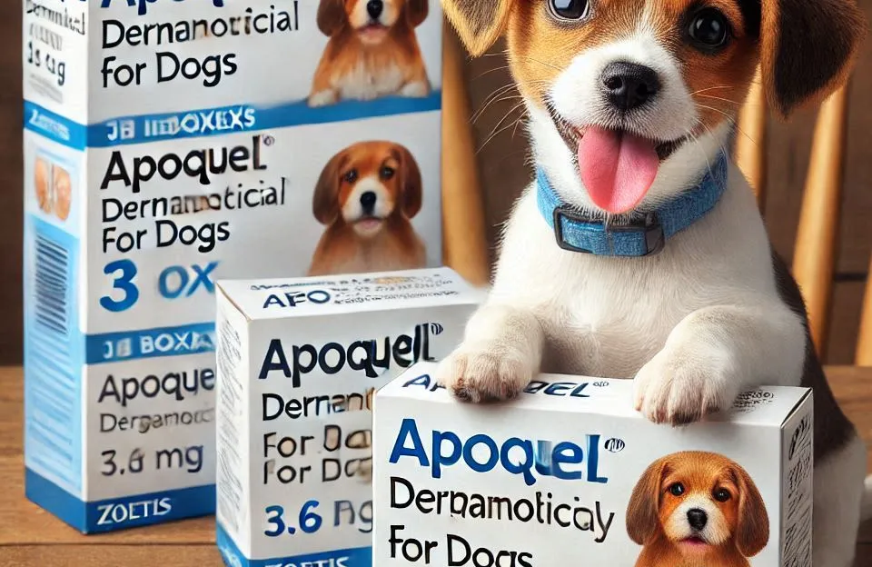 3 Caixas Apoquel Dermatológico para Cães 3,6 mg - Zoetis: A Solução Ideal para a Coceira do Seu Pet