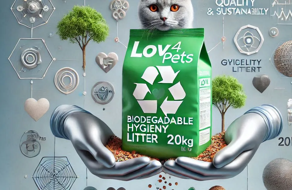 Areia Higiênica Biodegradável Lov4Pets 20kg - Qualidade e Sustentabilidade
