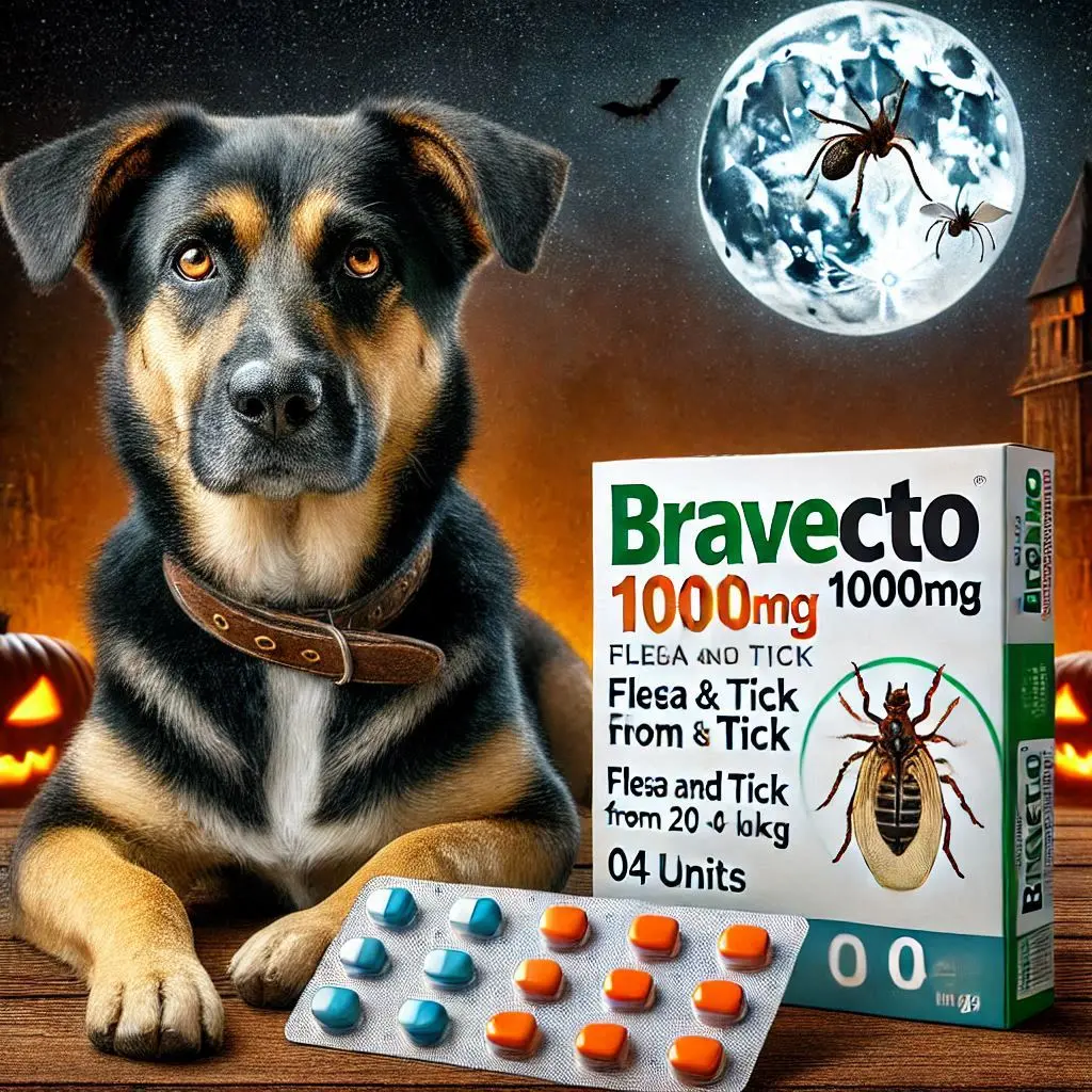 Antipulgas e Carrapatos Bravecto MSD 1000mg para Cães de 20 a 40kg - Combo com 04 Unidades