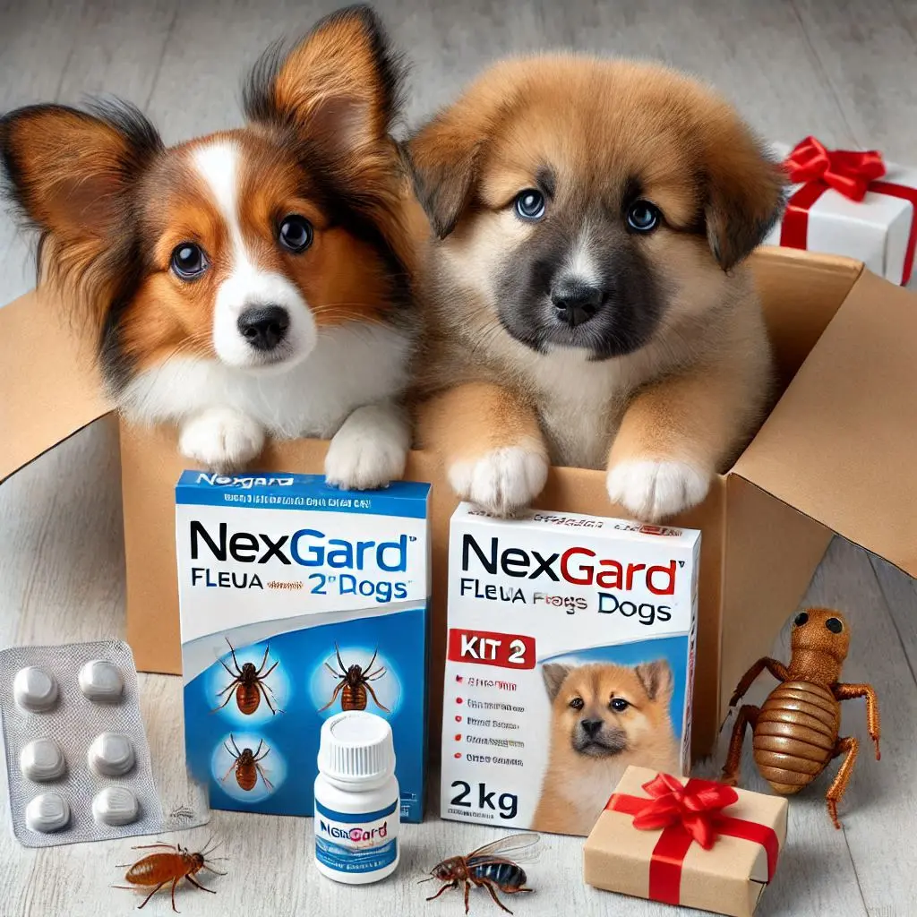 Kit 2 Un Nexgard Antipulgas Cães 2 a 4kg com Brinde