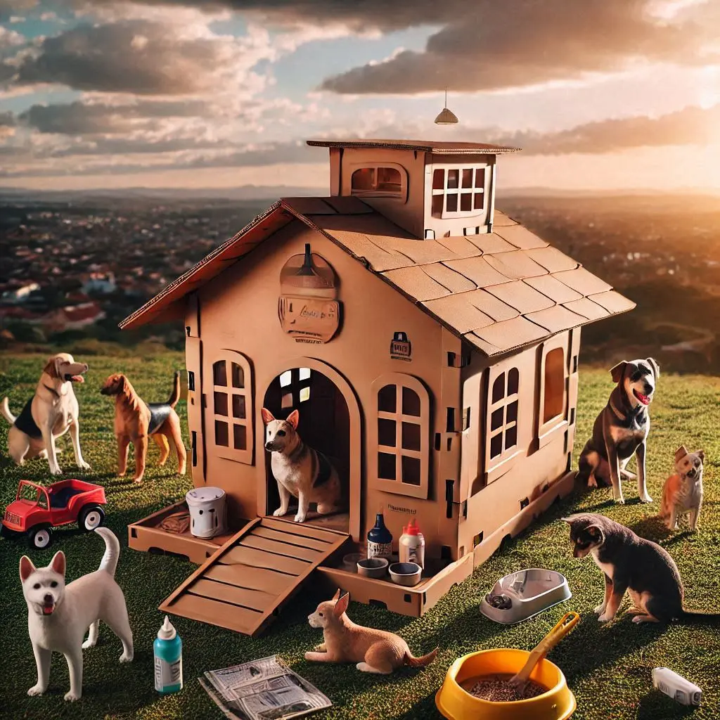 Casinha Grande Plástica Desmontável para Cachorros N6