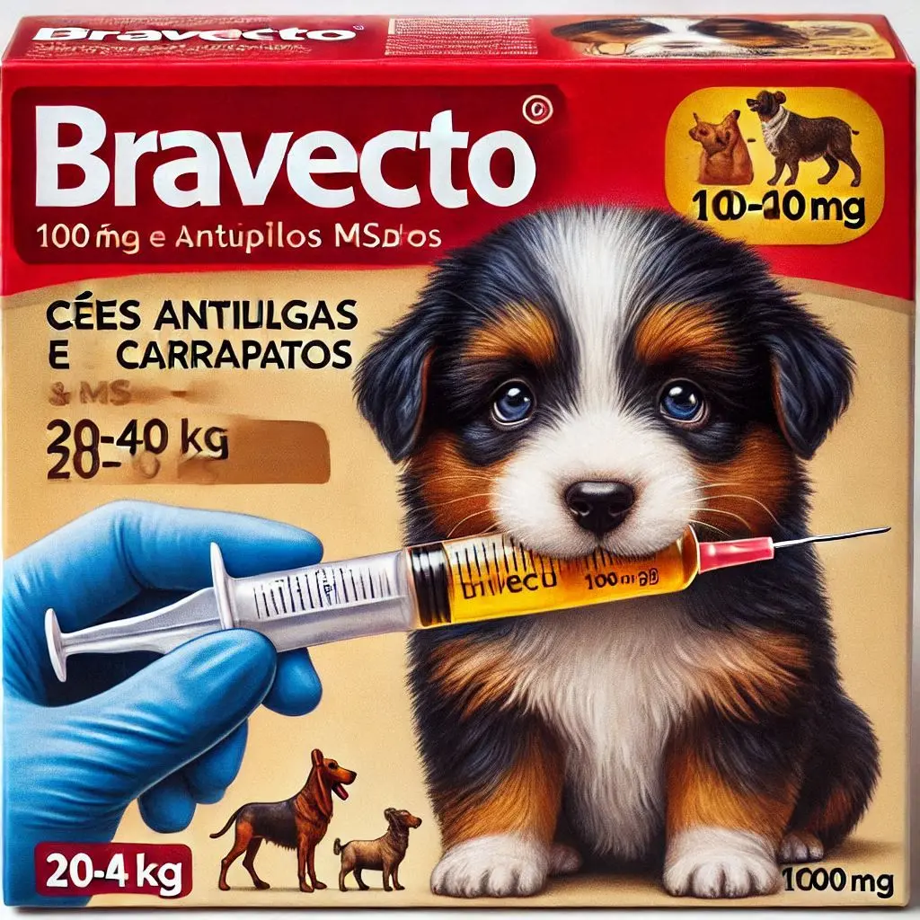 Bravecto Cães Antipulgas e Carrapatos MSD 1000mg 20-40 kg