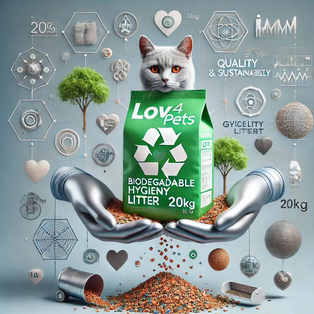 Areia Higiênica Biodegradável Lov4Pets 20kg - Qualidade e Sustentabilidade