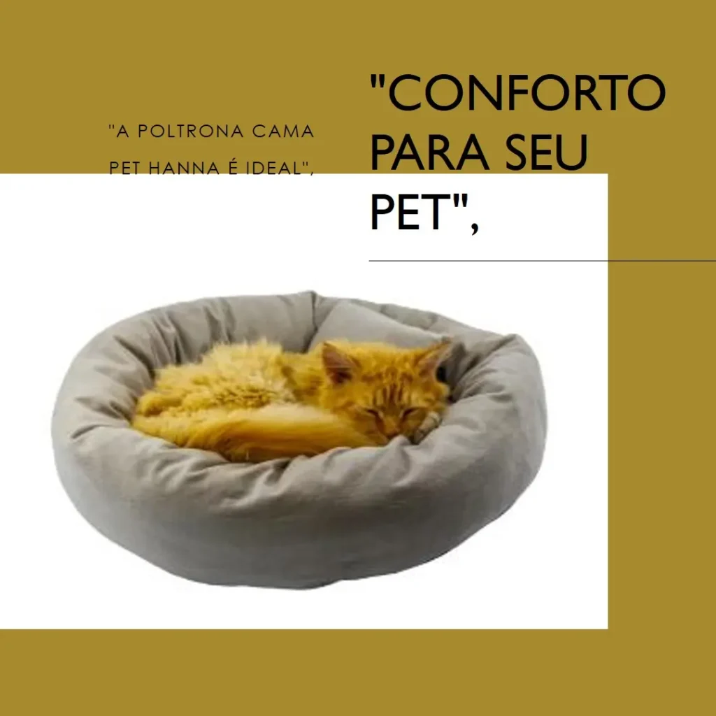 Poltrona Cama Pet Hanna Luxo Veludo: Conforto e Estilo para Seu Pet