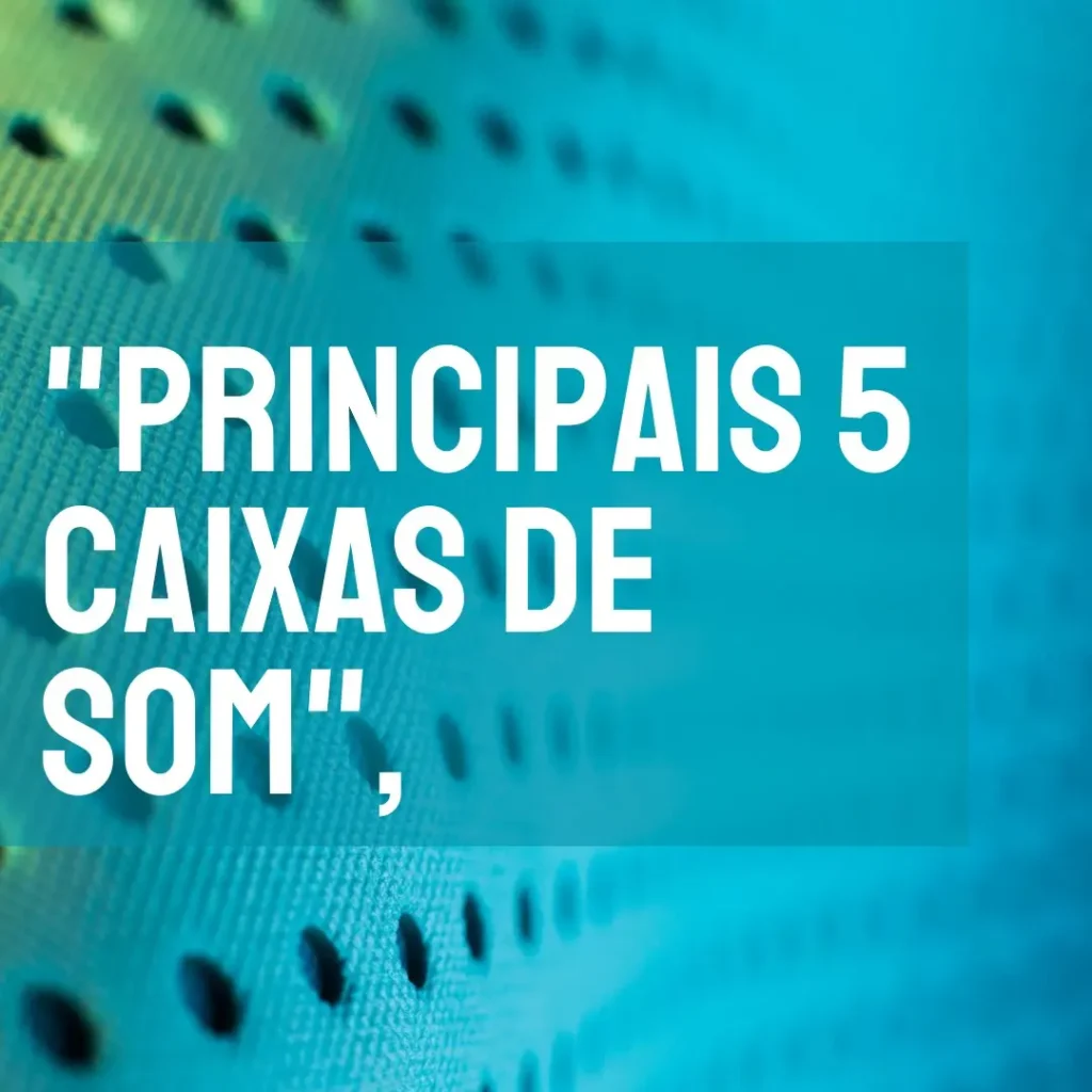 Principais 5 caixa de som bluetooth