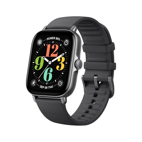 Amazfit GTS 4 Mini New Smart Watch Zepp Aura, Sports watch with 150+ sports modes, GPS, 5 ATM Waterproof, Alexa Built-in (Black)