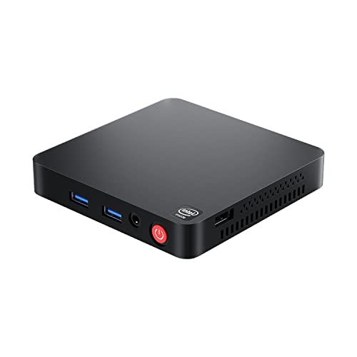 Beelink T5 Mini pc Celeron N4020(4M Cache,up to 2.8GHz), 4G DDR+64G eMMC, 2.4G/5GWiFi, Mini Computer Supports 4K Dual HDMI/4*USB3.0/BT5.0,Gigabit Network