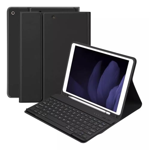 Capa Com Teclado Wifi Para Apple iPad 9a 8a 7a Geração 10.2-10.5 Polegadas (Preto)