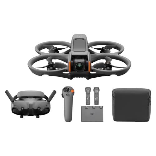 DJI Combo Avata 2 Fly More (3 baterias), drones FPV com câmera para adultos 4K, experiência imersiva, acrobacias de um empurrão, protetor de hélice integrado, FOV de 155°, compatível com drone FAA