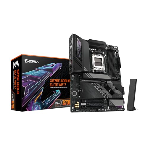 GIGABYTE X870E AORUS Elite WIFI7 AM5 LGA 1718, ATX, DDR5, 4X M.2, PCIe 5.0, USB4, Wi-Fi 7, LAN 2.5GbE, EZ-Latch, Q-Flash