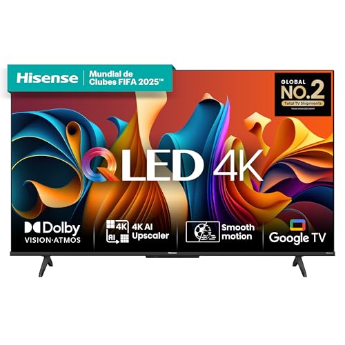 Hisense Smart TV UHD 4K QLED 55" Polegadas 55Q6N Google TV com HDR10+, Dolby Atmos, Sports Mode, Game Mode Plus e Compatível com Alexa
