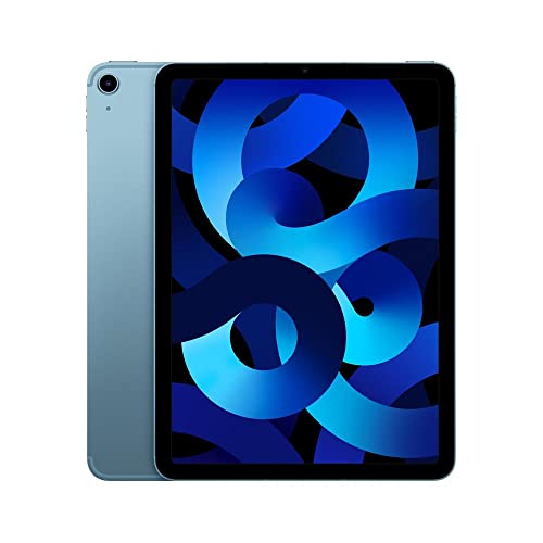 iPad Air da Apple (5a geração): Com chip M1, tela Liquid Retina de 10,9 polegadas, 64 GB Wi-Fi 6 + rede celular 5G, câmera frontal de 12 MP, câmera traseira de 12 MP, Touch ID, Azul