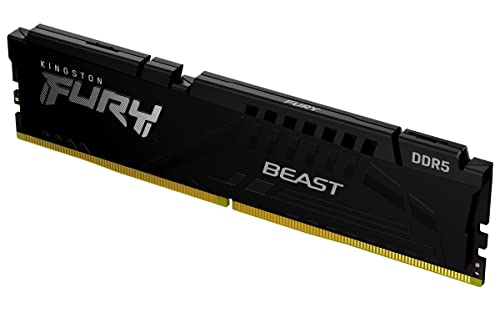 Kingston KF556C40BB-16 - Módulo de memória de 16GB DDR5 5600Mhz FURY Beast Black 1,25V 1Rx8 288 pinos para desktop/gamers,NULL