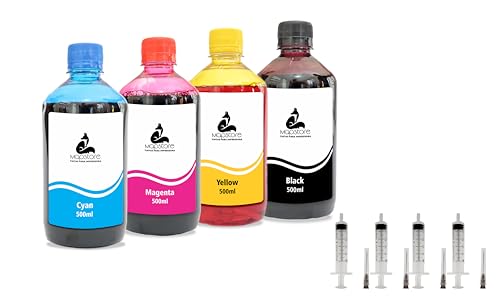 Kit 4x500ml Tintas Compatíveis Canon Mega Tank G3110 G3111 G2160 G3160 G3102 G4110 G7010 500ml - Map Color