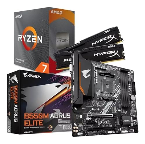 Kit Amd Ryzen 7 5700x + B550m Aorus Elite AM4 + 16gb 3200mhz