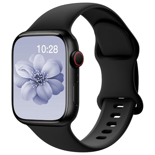 Pulseiras esportivas de silicone compatível com Apple Watch séries 9, 8, 7, 6, 5, 4, 3, 2 e 1 de 40 mm, 38 mm, 41 mm, 44 mm, 45 mm, 42 mm e 49 mm