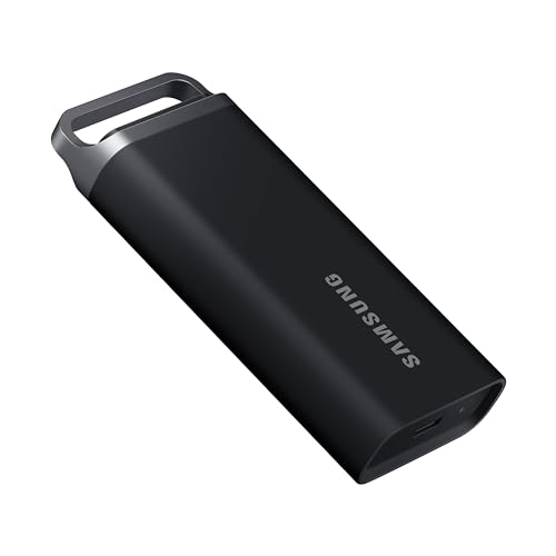SAMSUNG SSD portátil T5 EVO 2TB, unidade de estado sólido externa USB 3.2 Gen 1, velocidade de leitura de até 460 MB/s para jogos e criação de conteúdo, MU-PH2T0S/AM, preto